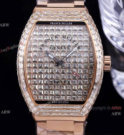 Clone Franck Muller Bust Down Vanguard Yachting Rose Gold Watch